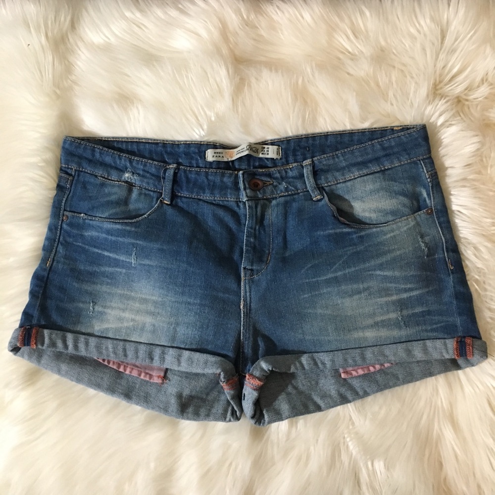 ZARA Premium Wash Denim Shorts | 8